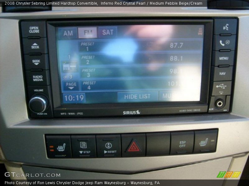 Inferno Red Crystal Pearl / Medium Pebble Beige/Cream 2008 Chrysler Sebring Limited Hardtop Convertible