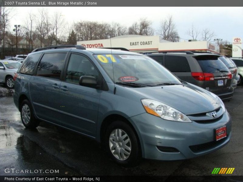 Blue Mirage Metallic / Stone 2007 Toyota Sienna LE