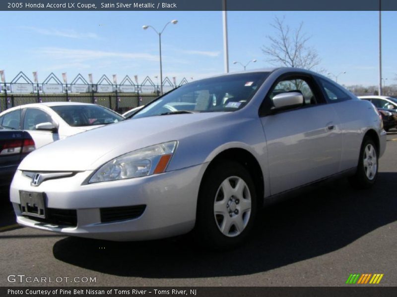 Satin Silver Metallic / Black 2005 Honda Accord LX Coupe