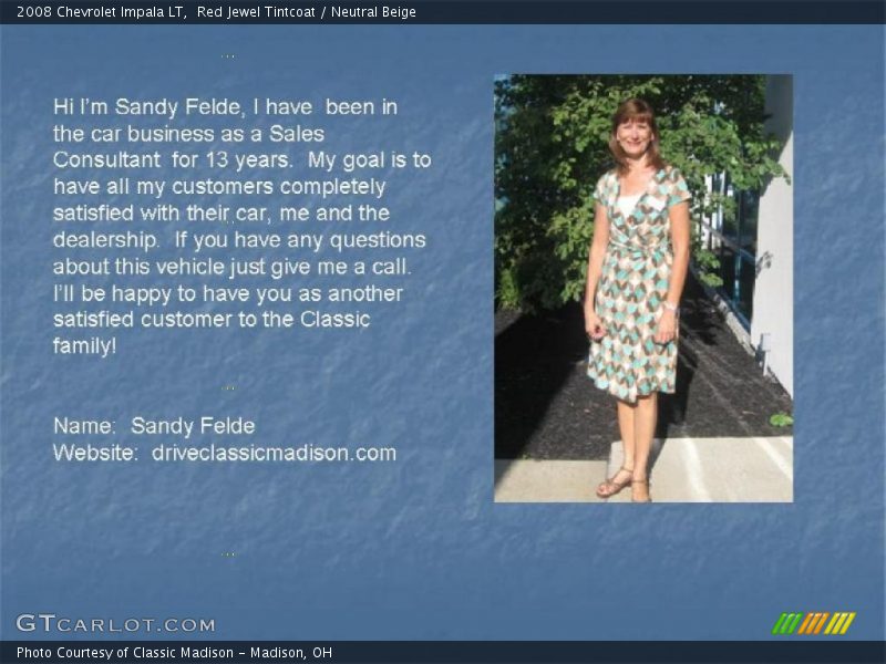 Red Jewel Tintcoat / Neutral Beige 2008 Chevrolet Impala LT
