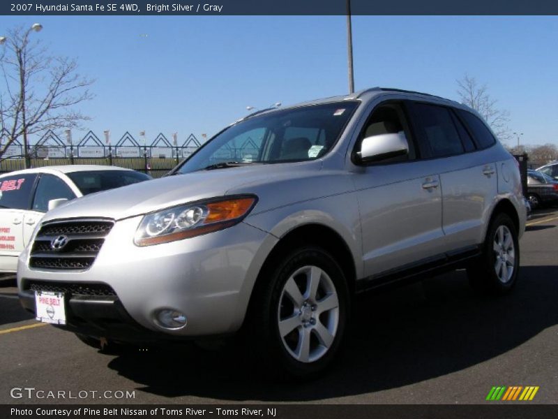 Bright Silver / Gray 2007 Hyundai Santa Fe SE 4WD