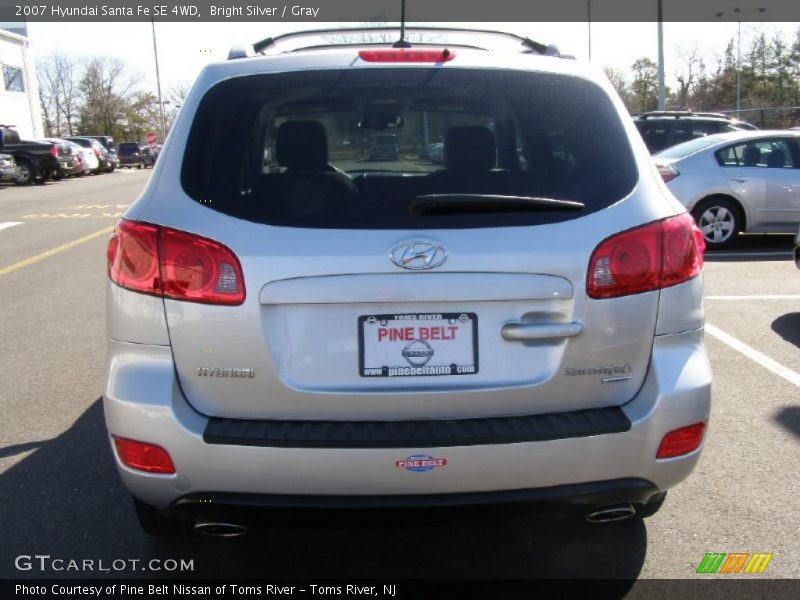 Bright Silver / Gray 2007 Hyundai Santa Fe SE 4WD