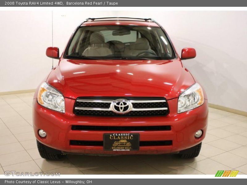 Barcelona Red Pearl / Taupe 2008 Toyota RAV4 Limited 4WD