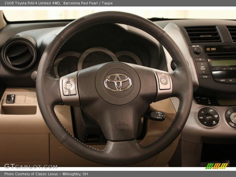 Barcelona Red Pearl / Taupe 2008 Toyota RAV4 Limited 4WD