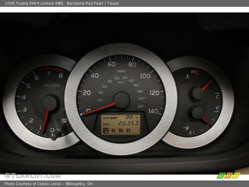 Barcelona Red Pearl / Taupe 2008 Toyota RAV4 Limited 4WD