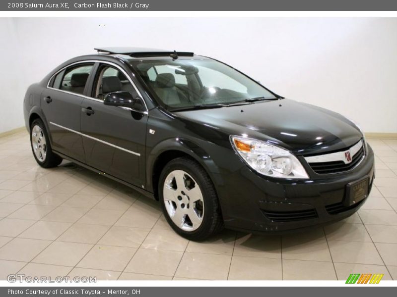 Carbon Flash Black / Gray 2008 Saturn Aura XE