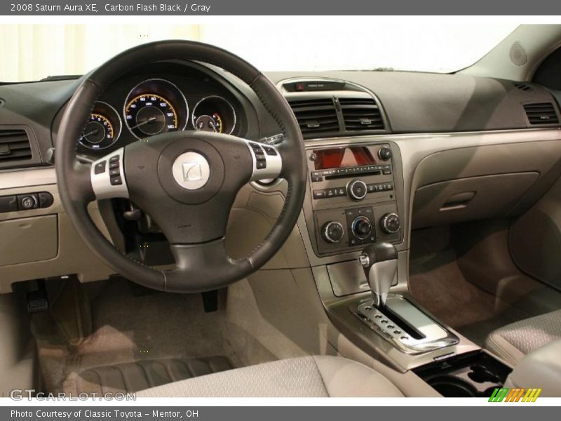 Carbon Flash Black / Gray 2008 Saturn Aura XE