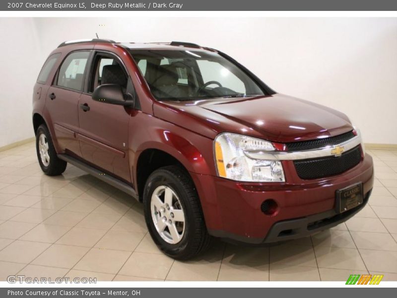 Deep Ruby Metallic / Dark Gray 2007 Chevrolet Equinox LS