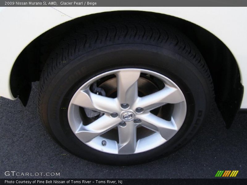 Glacier Pearl / Beige 2009 Nissan Murano SL AWD
