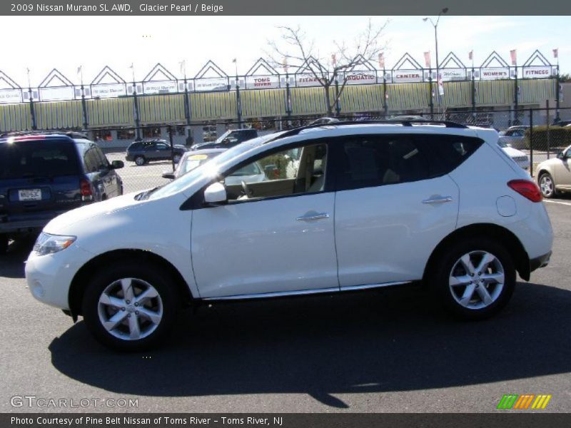 Glacier Pearl / Beige 2009 Nissan Murano SL AWD