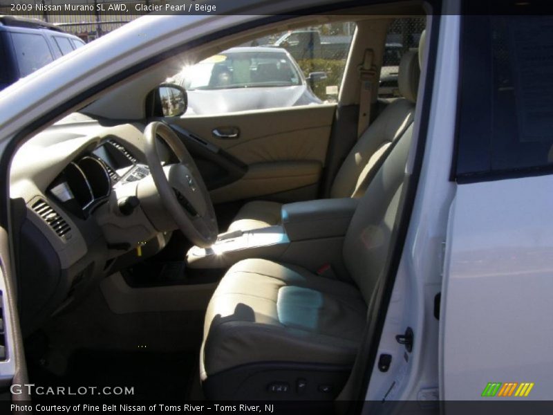 Glacier Pearl / Beige 2009 Nissan Murano SL AWD