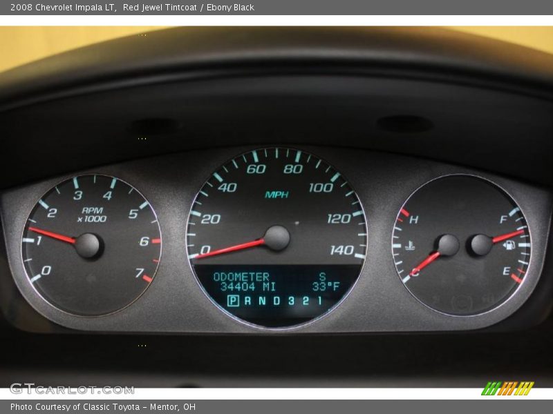Red Jewel Tintcoat / Ebony Black 2008 Chevrolet Impala LT