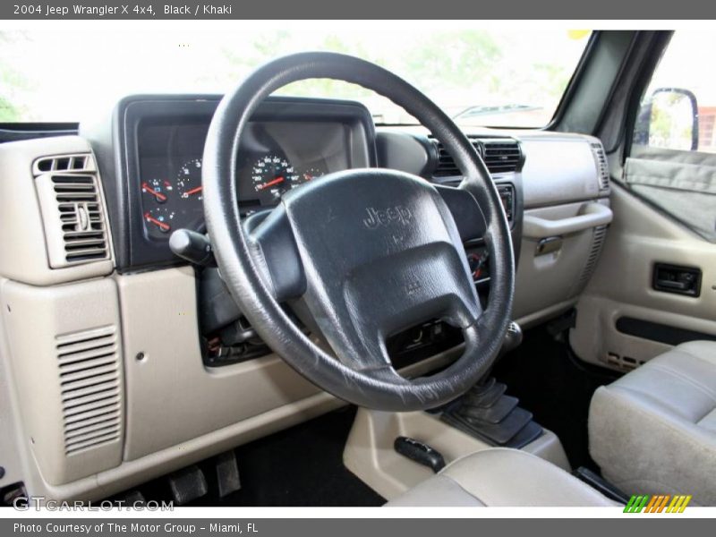 Black / Khaki 2004 Jeep Wrangler X 4x4