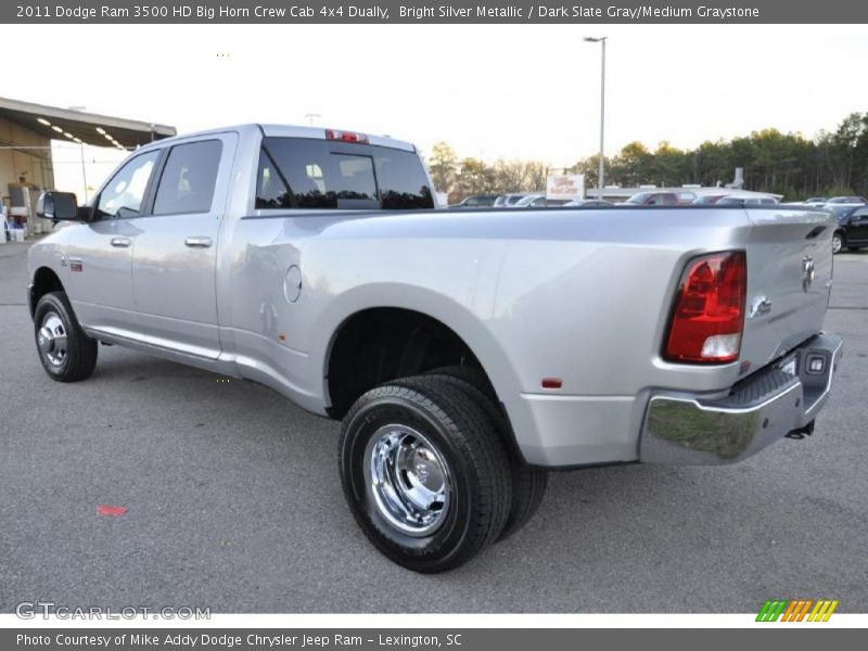 Bright Silver Metallic / Dark Slate Gray/Medium Graystone 2011 Dodge Ram 3500 HD Big Horn Crew Cab 4x4 Dually