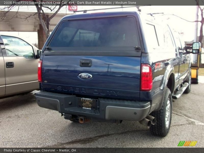 Dark Blue Pearl Metallic / Medium Stone 2008 Ford F350 Super Duty FX4 Crew Cab 4x4