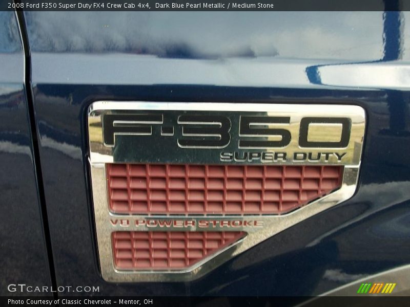 Dark Blue Pearl Metallic / Medium Stone 2008 Ford F350 Super Duty FX4 Crew Cab 4x4