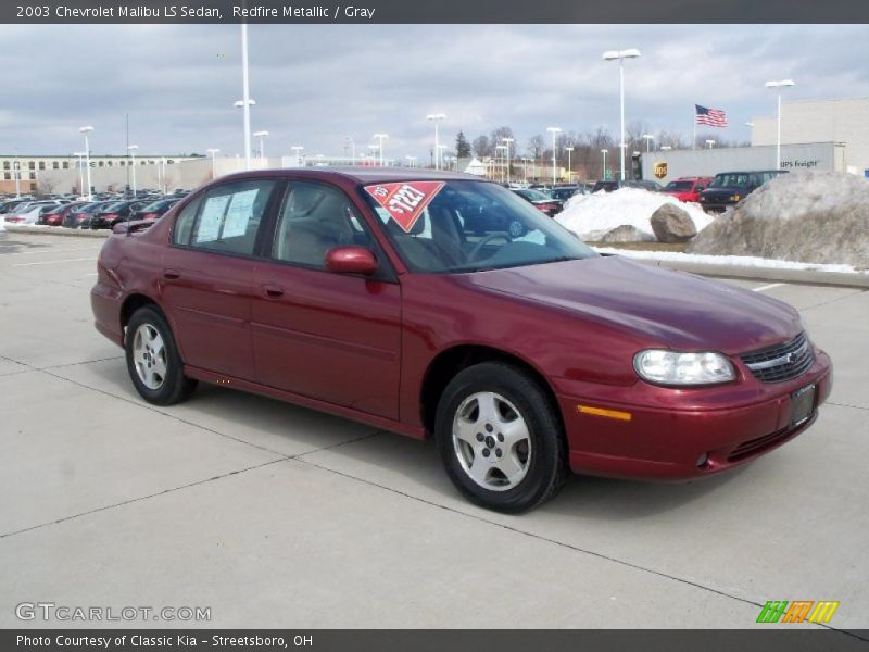 Redfire Metallic / Gray 2003 Chevrolet Malibu LS Sedan