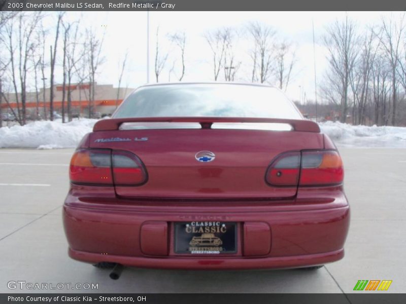 Redfire Metallic / Gray 2003 Chevrolet Malibu LS Sedan