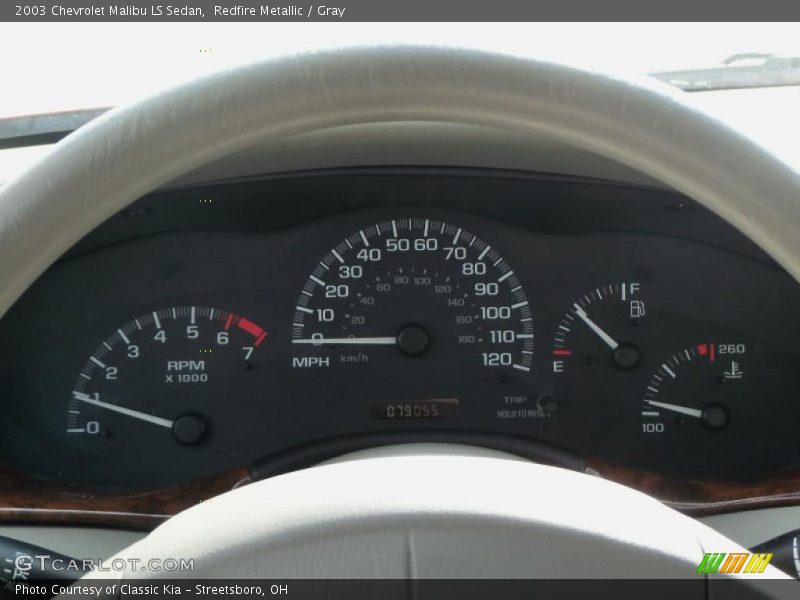 Redfire Metallic / Gray 2003 Chevrolet Malibu LS Sedan