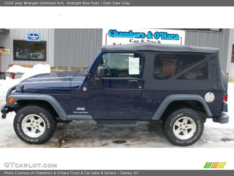 Midnight Blue Pearl / Dark Slate Gray 2006 Jeep Wrangler Unlimited 4x4
