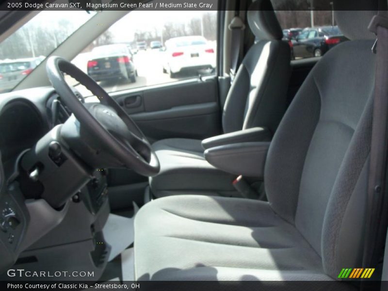 Magnesium Green Pearl / Medium Slate Gray 2005 Dodge Caravan SXT