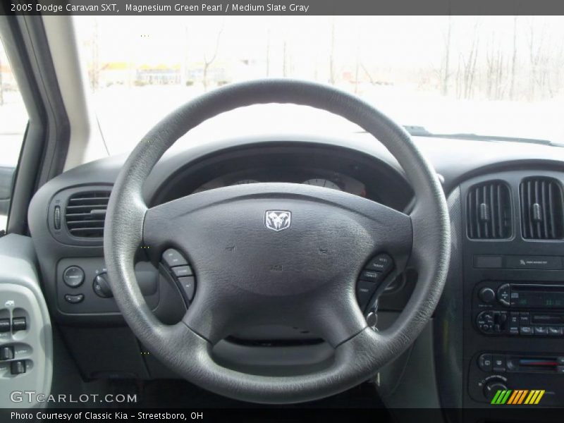 Magnesium Green Pearl / Medium Slate Gray 2005 Dodge Caravan SXT