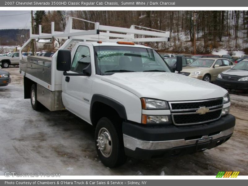 Summit White / Dark Charcoal 2007 Chevrolet Silverado 3500HD Classic Regular Cab Chassis
