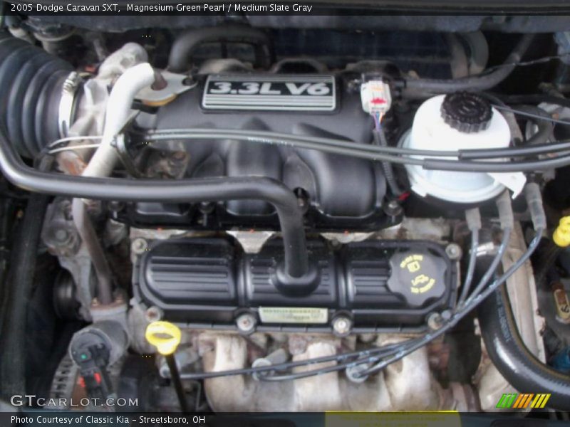 Magnesium Green Pearl / Medium Slate Gray 2005 Dodge Caravan SXT