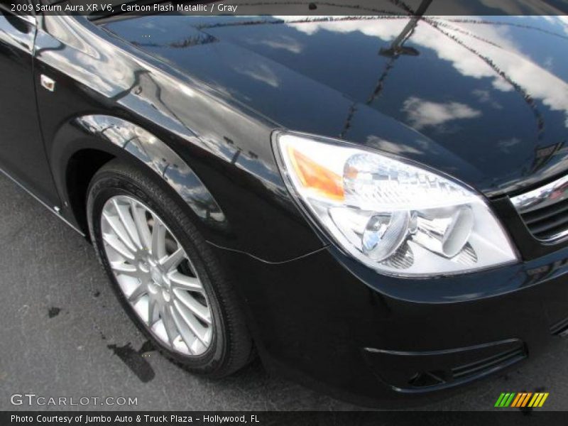 Carbon Flash Metallic / Gray 2009 Saturn Aura XR V6