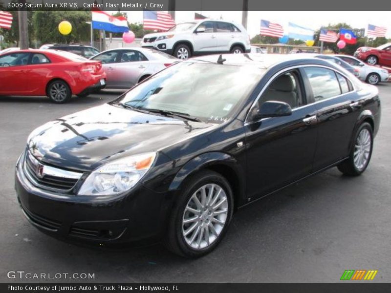 Carbon Flash Metallic / Gray 2009 Saturn Aura XR V6