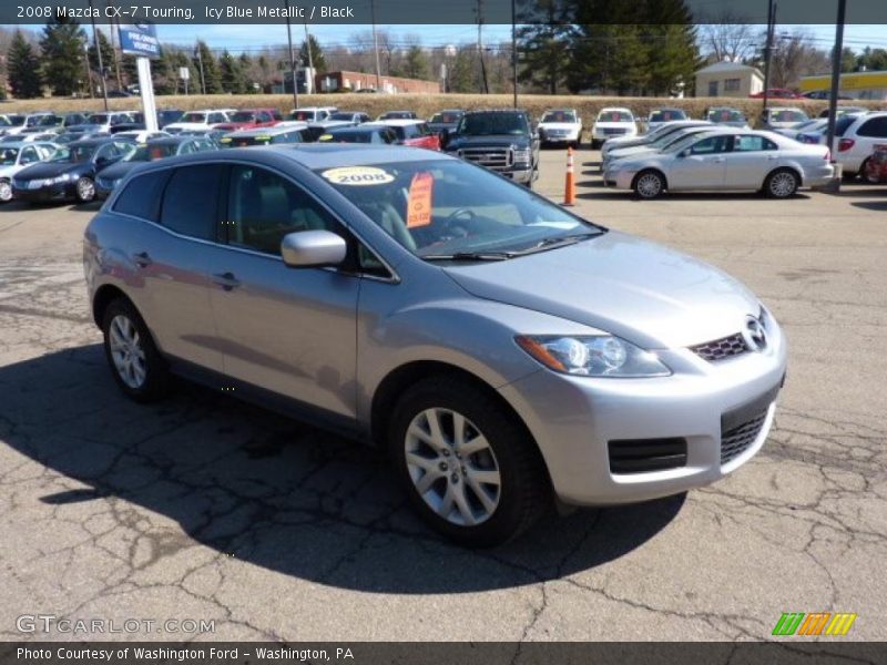 Icy Blue Metallic / Black 2008 Mazda CX-7 Touring