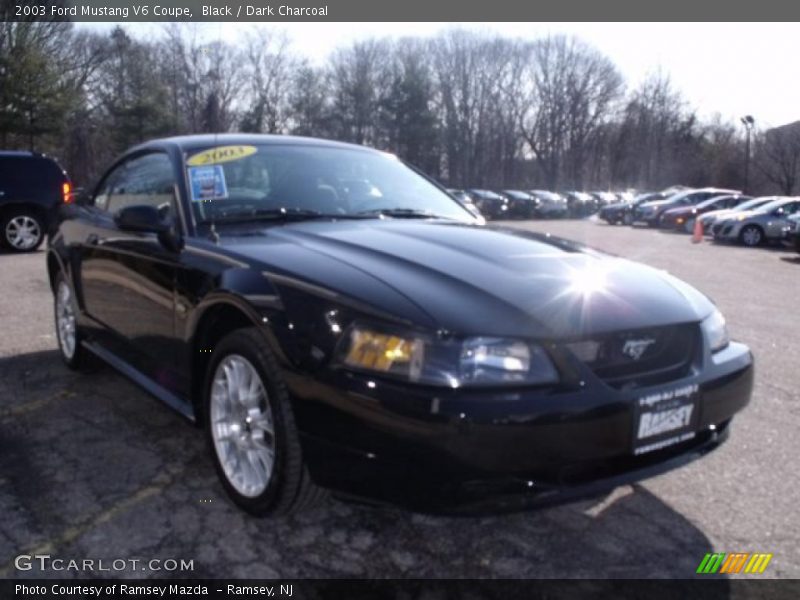 Black / Dark Charcoal 2003 Ford Mustang V6 Coupe