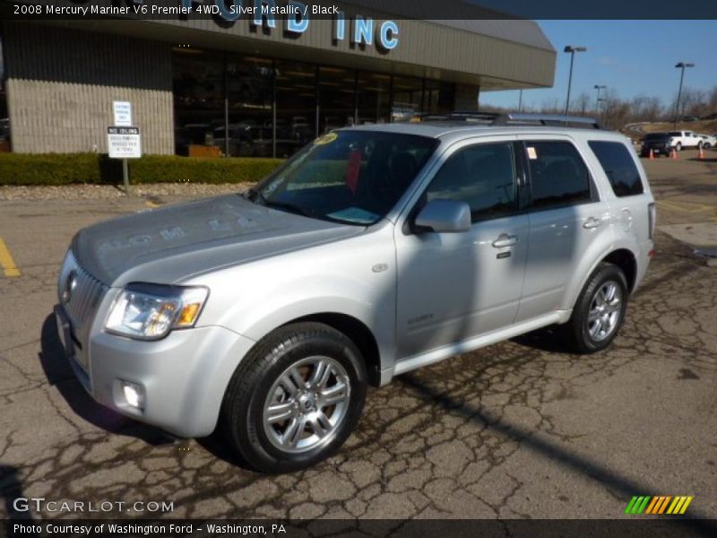 Silver Metallic / Black 2008 Mercury Mariner V6 Premier 4WD