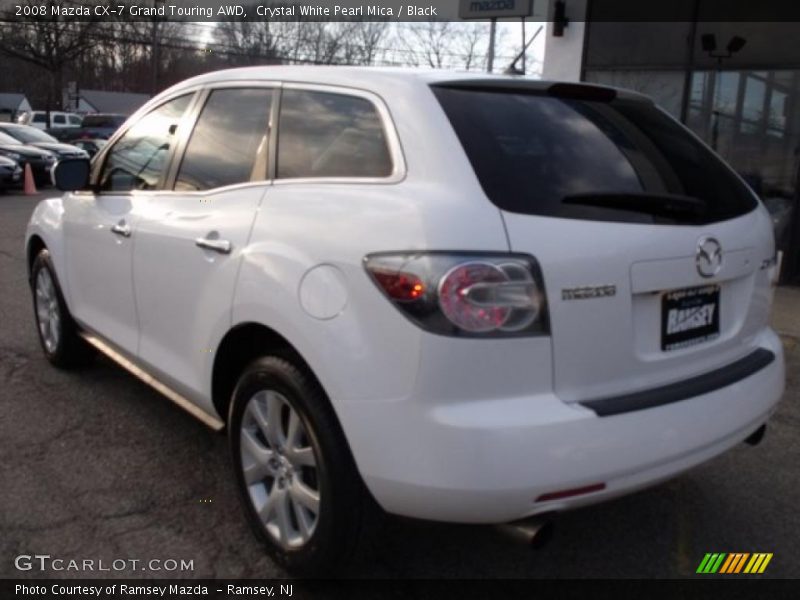 Crystal White Pearl Mica / Black 2008 Mazda CX-7 Grand Touring AWD