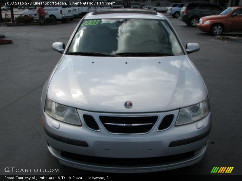 Silver Metallic / Parchment 2003 Saab 9-3 Linear Sport Sedan