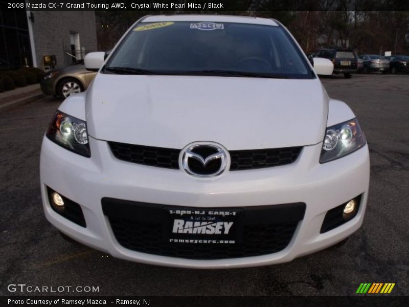 Crystal White Pearl Mica / Black 2008 Mazda CX-7 Grand Touring AWD