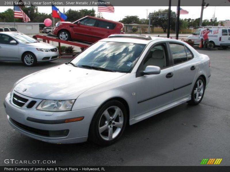 Silver Metallic / Parchment 2003 Saab 9-3 Linear Sport Sedan