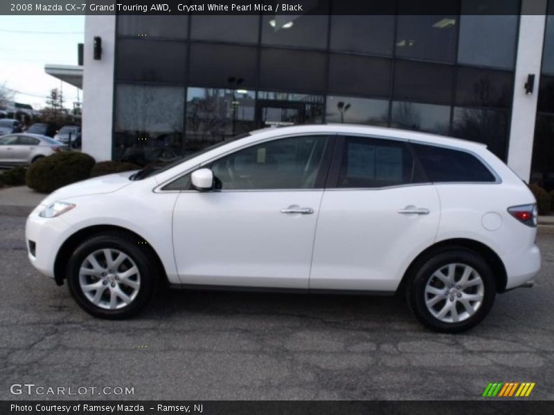 Crystal White Pearl Mica / Black 2008 Mazda CX-7 Grand Touring AWD