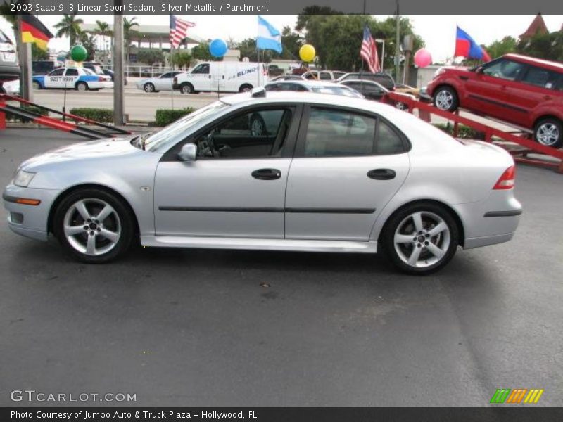 Silver Metallic / Parchment 2003 Saab 9-3 Linear Sport Sedan