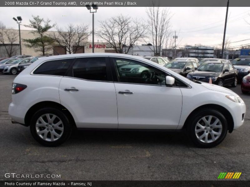 Crystal White Pearl Mica / Black 2008 Mazda CX-7 Grand Touring AWD