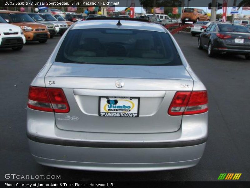 Silver Metallic / Parchment 2003 Saab 9-3 Linear Sport Sedan