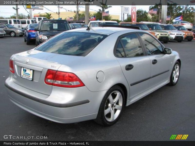 Silver Metallic / Parchment 2003 Saab 9-3 Linear Sport Sedan