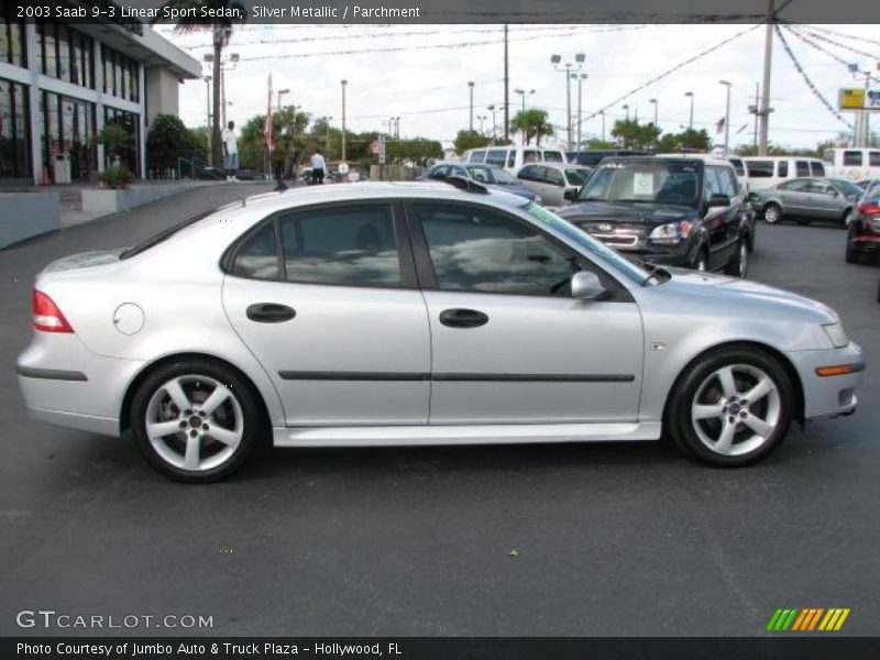 Silver Metallic / Parchment 2003 Saab 9-3 Linear Sport Sedan