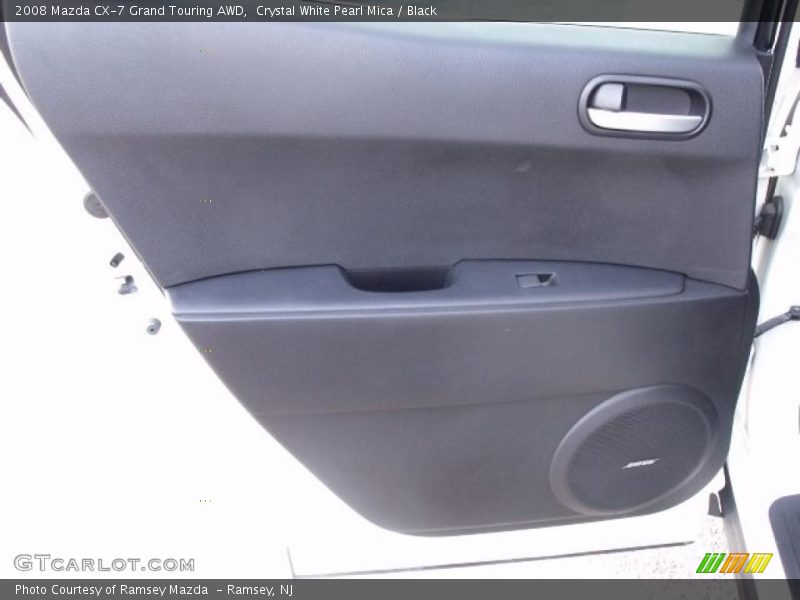 Crystal White Pearl Mica / Black 2008 Mazda CX-7 Grand Touring AWD