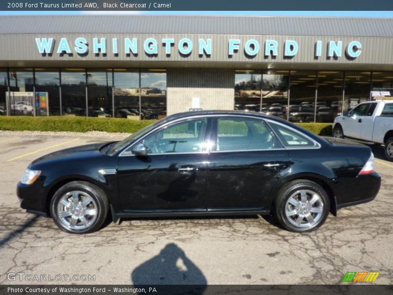 Black Clearcoat / Camel 2008 Ford Taurus Limited AWD