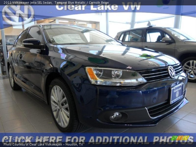 Tempest Blue Metallic / Cornsilk Beige 2011 Volkswagen Jetta SEL Sedan