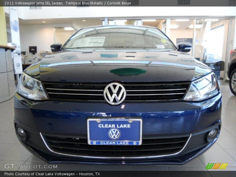 Tempest Blue Metallic / Cornsilk Beige 2011 Volkswagen Jetta SEL Sedan