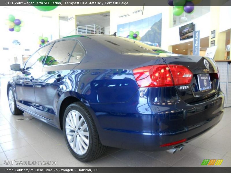 Tempest Blue Metallic / Cornsilk Beige 2011 Volkswagen Jetta SEL Sedan