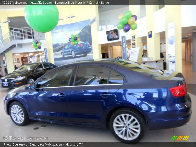 Tempest Blue Metallic / Cornsilk Beige 2011 Volkswagen Jetta SEL Sedan