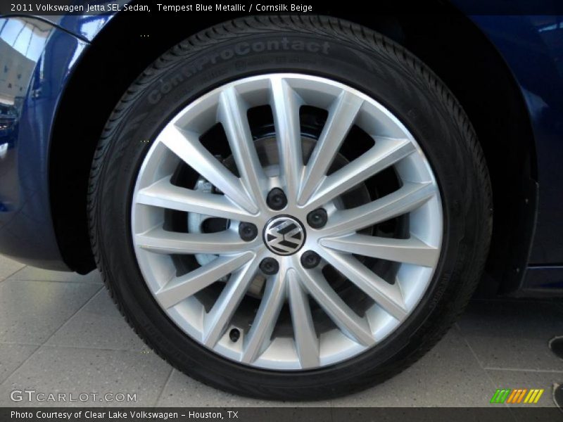 Tempest Blue Metallic / Cornsilk Beige 2011 Volkswagen Jetta SEL Sedan